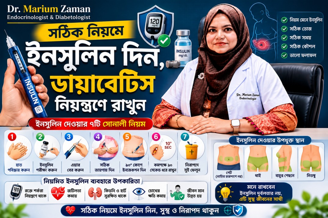 সঠিক নিয়মে ইনসুলিন দিন, ডায়াবেটিস নিয়ন্ত্রণে রাখুন